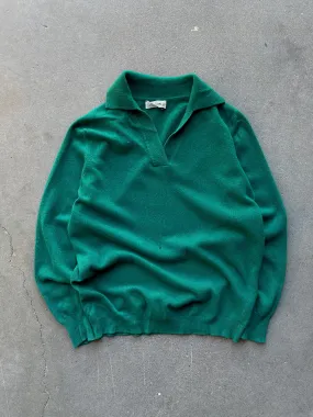 60's Lyle & Scott Cashmere Polo Sweater—[M]