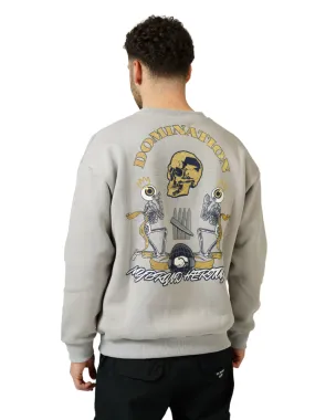 MB DOMINATION GOLD PRINT SWEATER | GREY