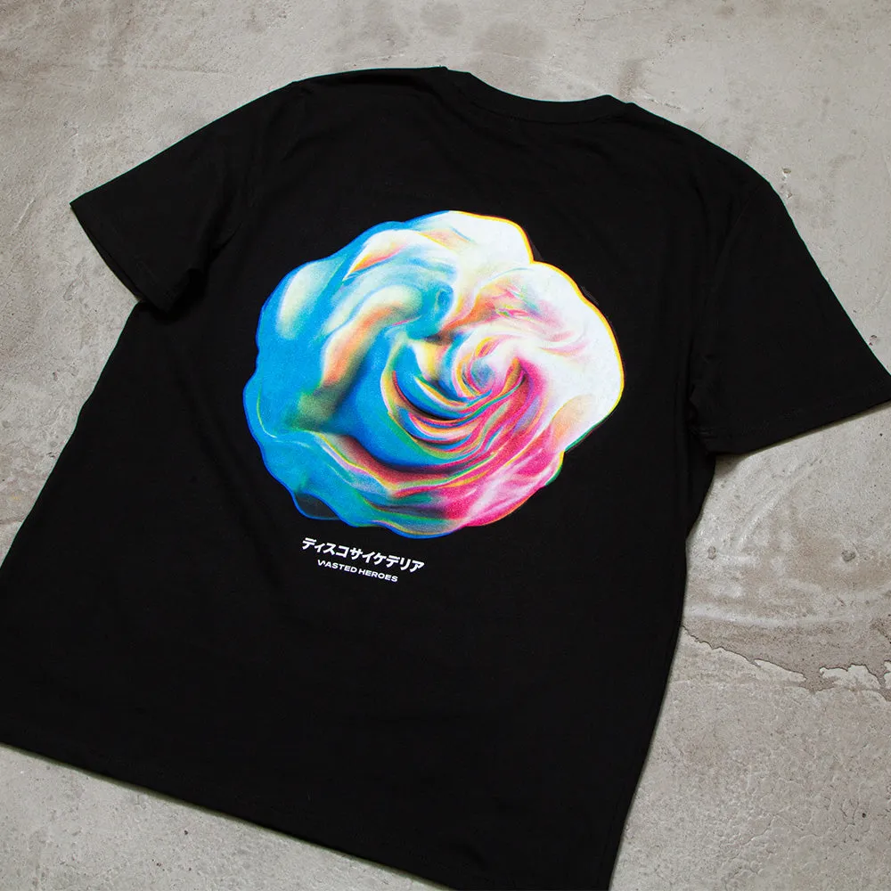 040 Disco Psychedelia Back Print - Tshirt - Black