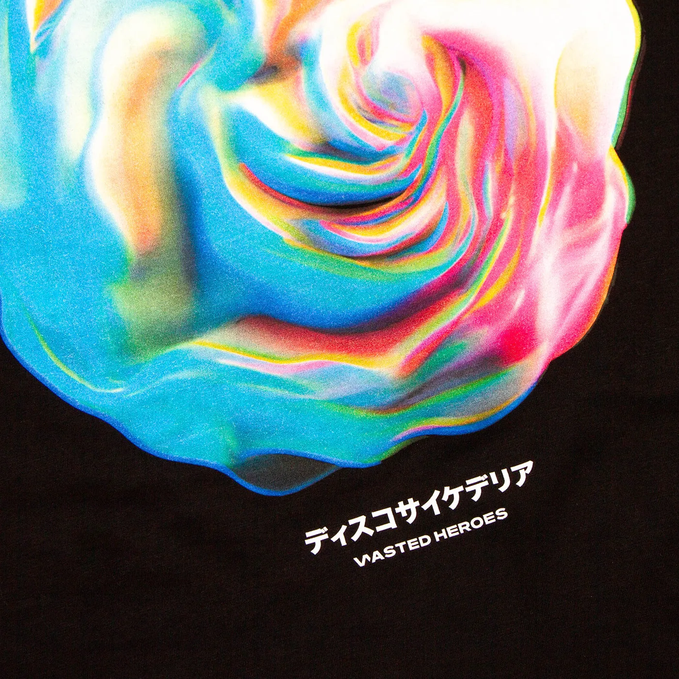 040 Disco Psychedelia Back Print - Tshirt - Black