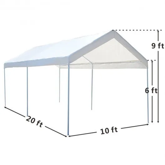 10 x 20 Steel Frame Portable Car Canopy Shelter