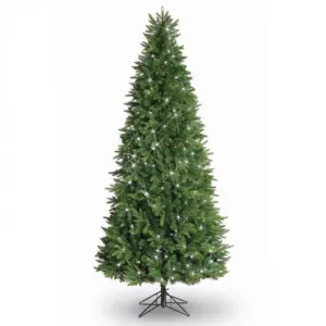 6.5ft Premium Slim Pine Prelit Artificial Christmas Tree