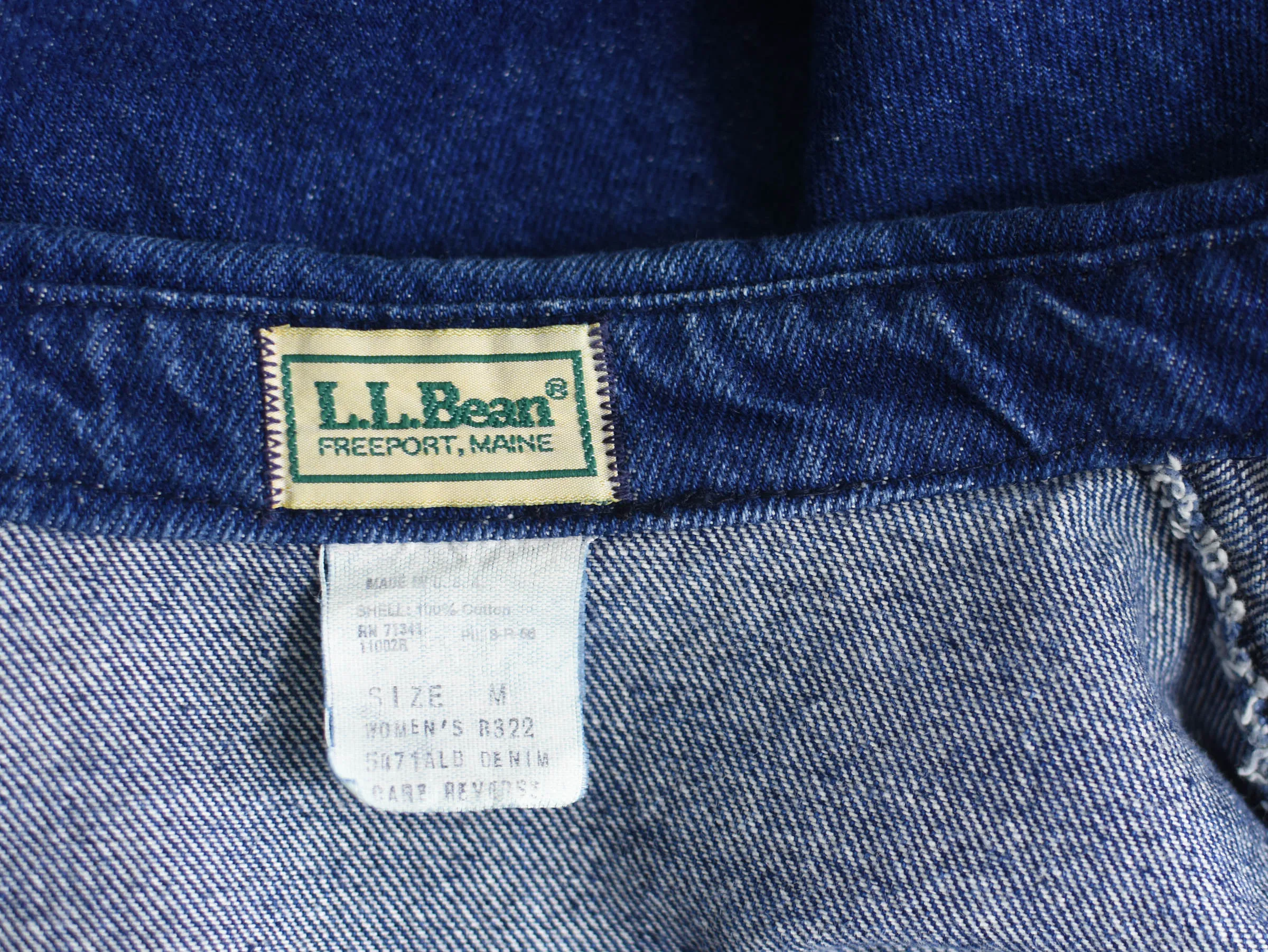 80s L.L. Bean Jean Jacket, Women's Small - Medium