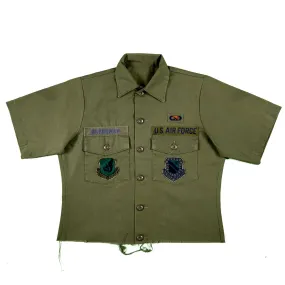 80s OG-507 Cropped Army Shirt- M