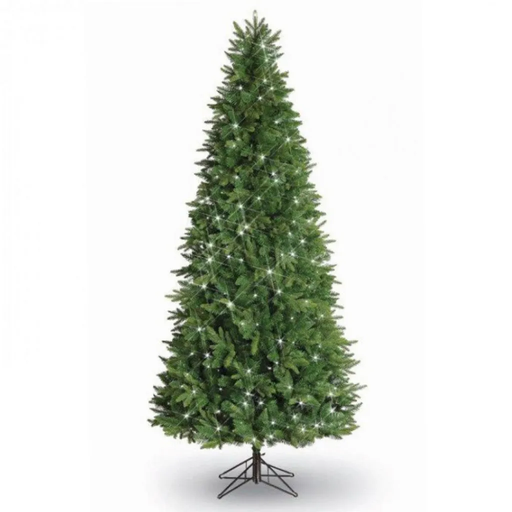 8.5ft Premium Slim Pine Prelit Artificial Christmas Tree