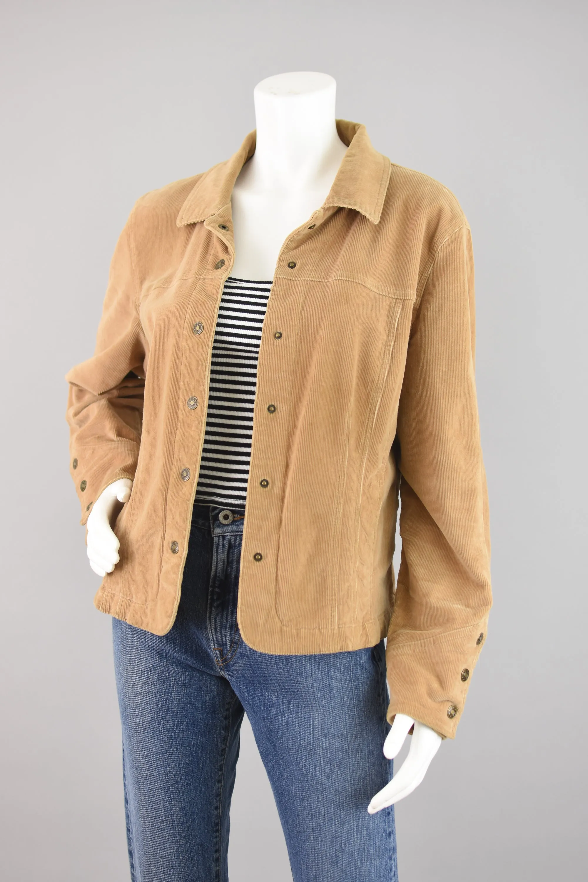 90s Brown Corduroy Jacket Women's Large