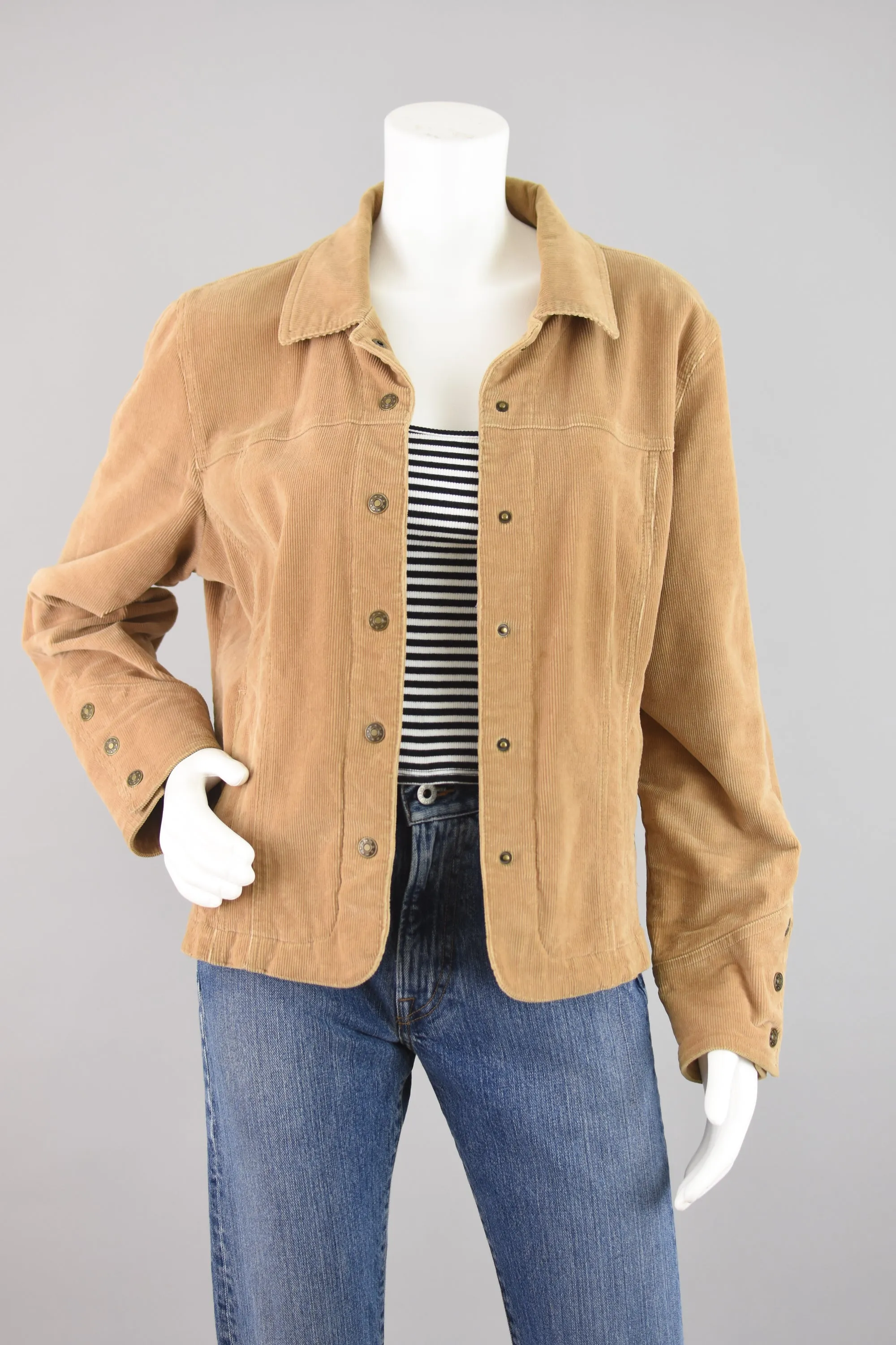 90s Brown Corduroy Jacket Women's Large