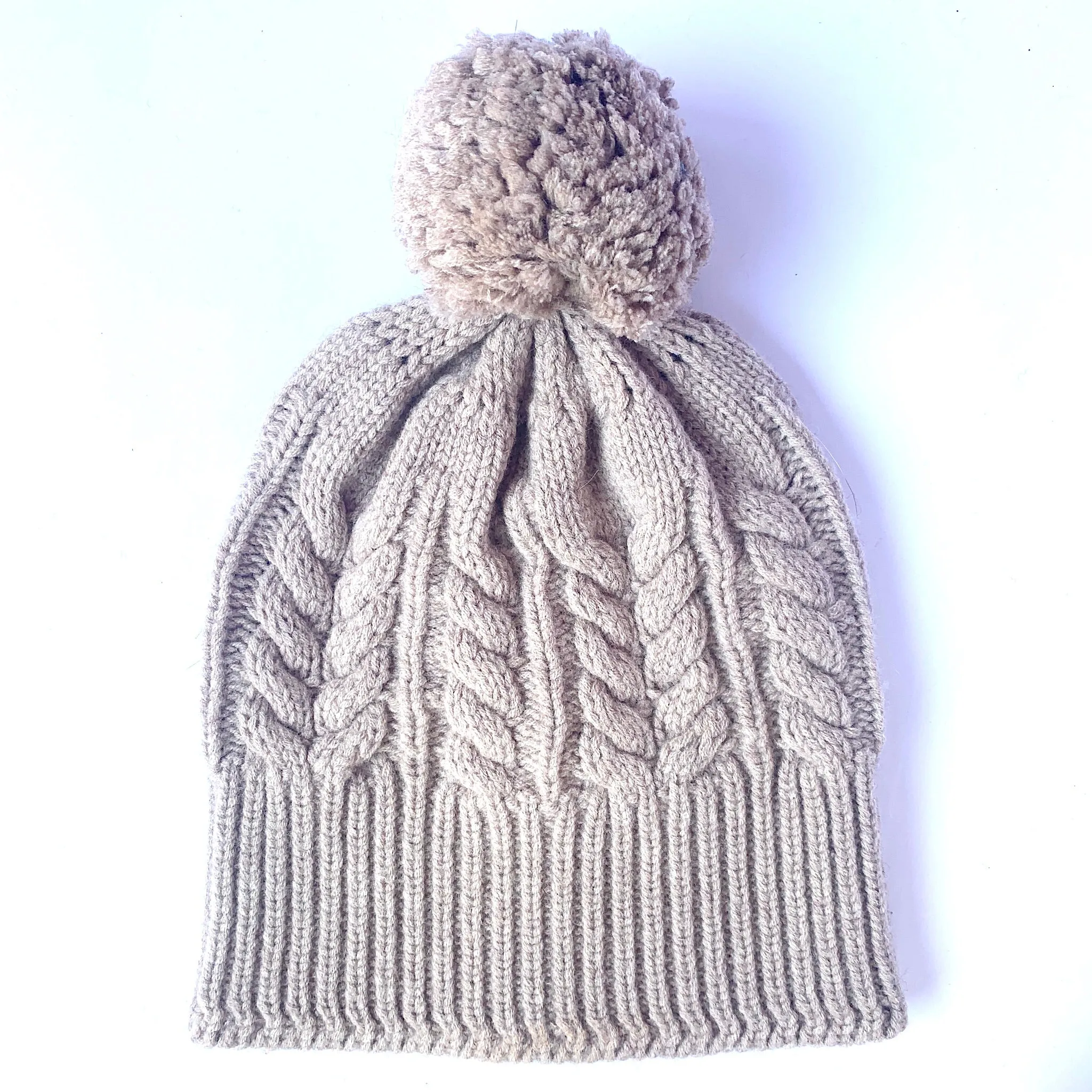 Absolutely. I'M in!  100% Pure Merino Wool Jumbo Cable Beanie with detachable Merino Wool Pom Pom, Biscuit