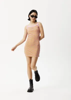 AFENDS Womens Jain Taylor - Mini Dress - Candy Stripe