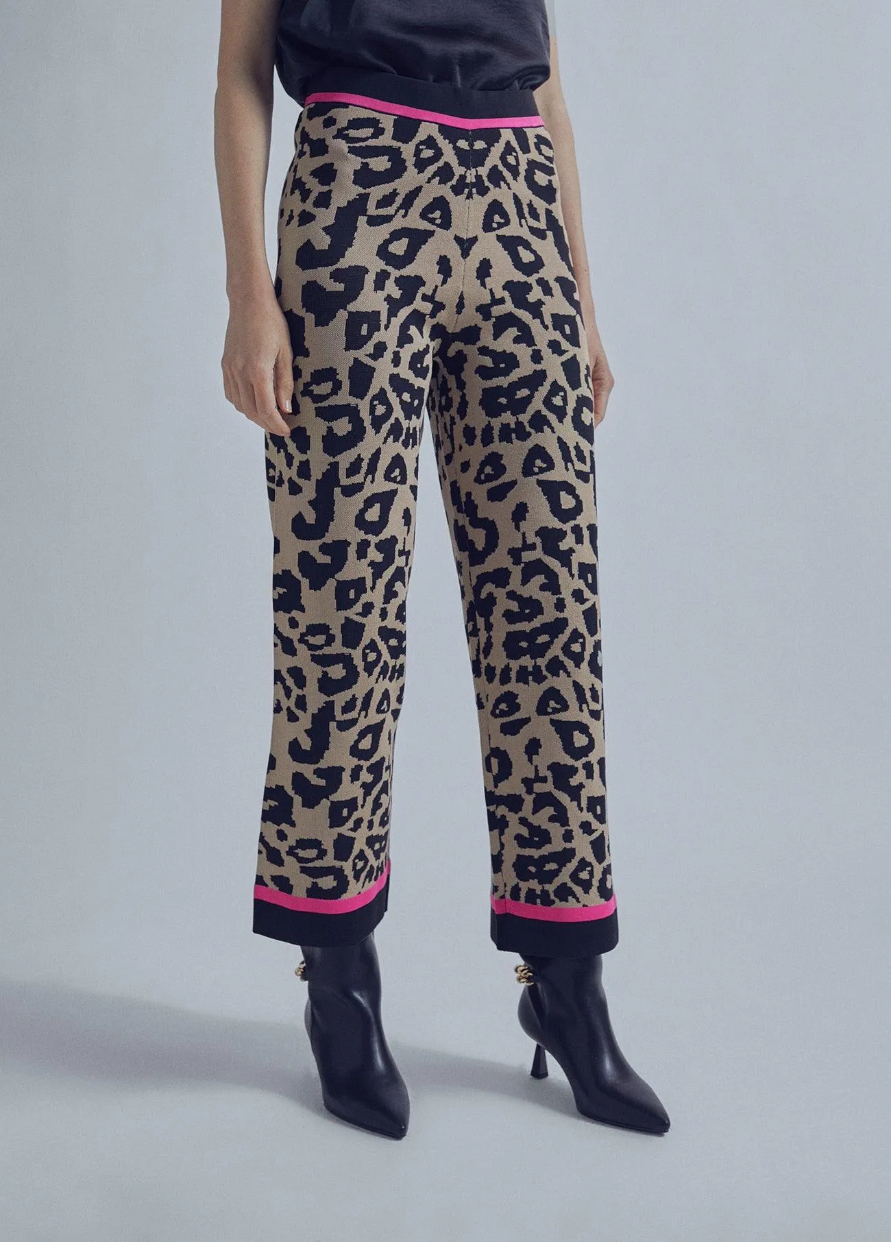 Animal print culottes