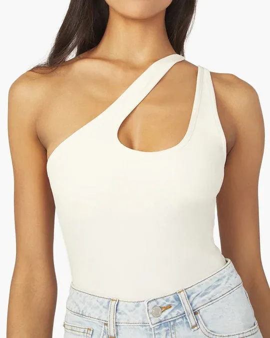 Asymmetrical Bodysuit Ivory