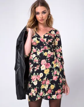 Azetti Wrap Dress in Vintage Floral