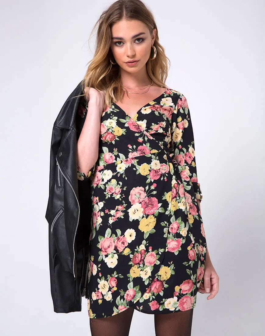 Azetti Wrap Dress in Vintage Floral