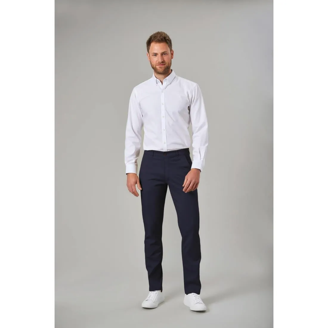 BA080-38 Brook Taverner Mens Miami Slim Fit Chinos Navy 38"