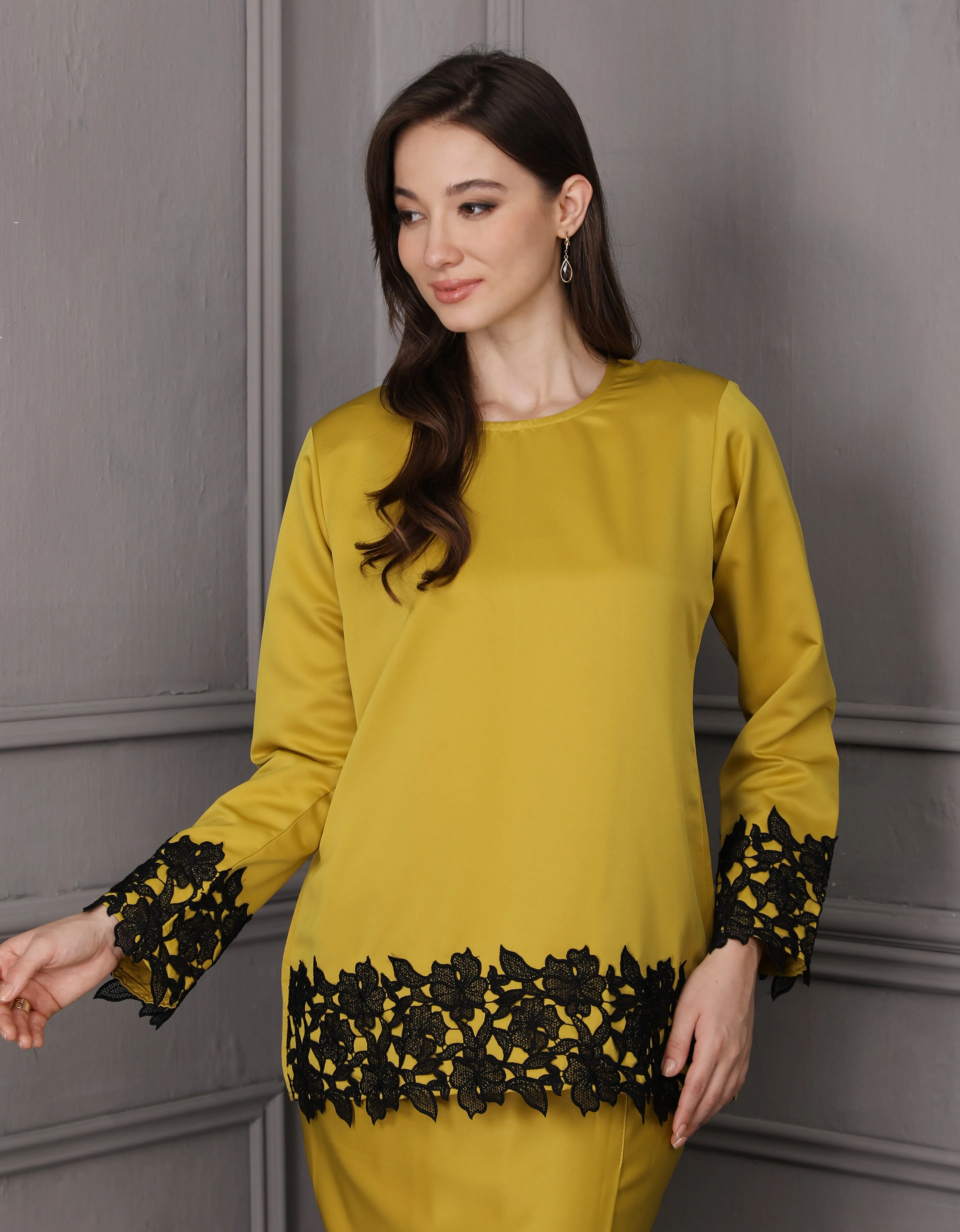 BAJU KURUNG KEDAH JULYA (MUSTARD)