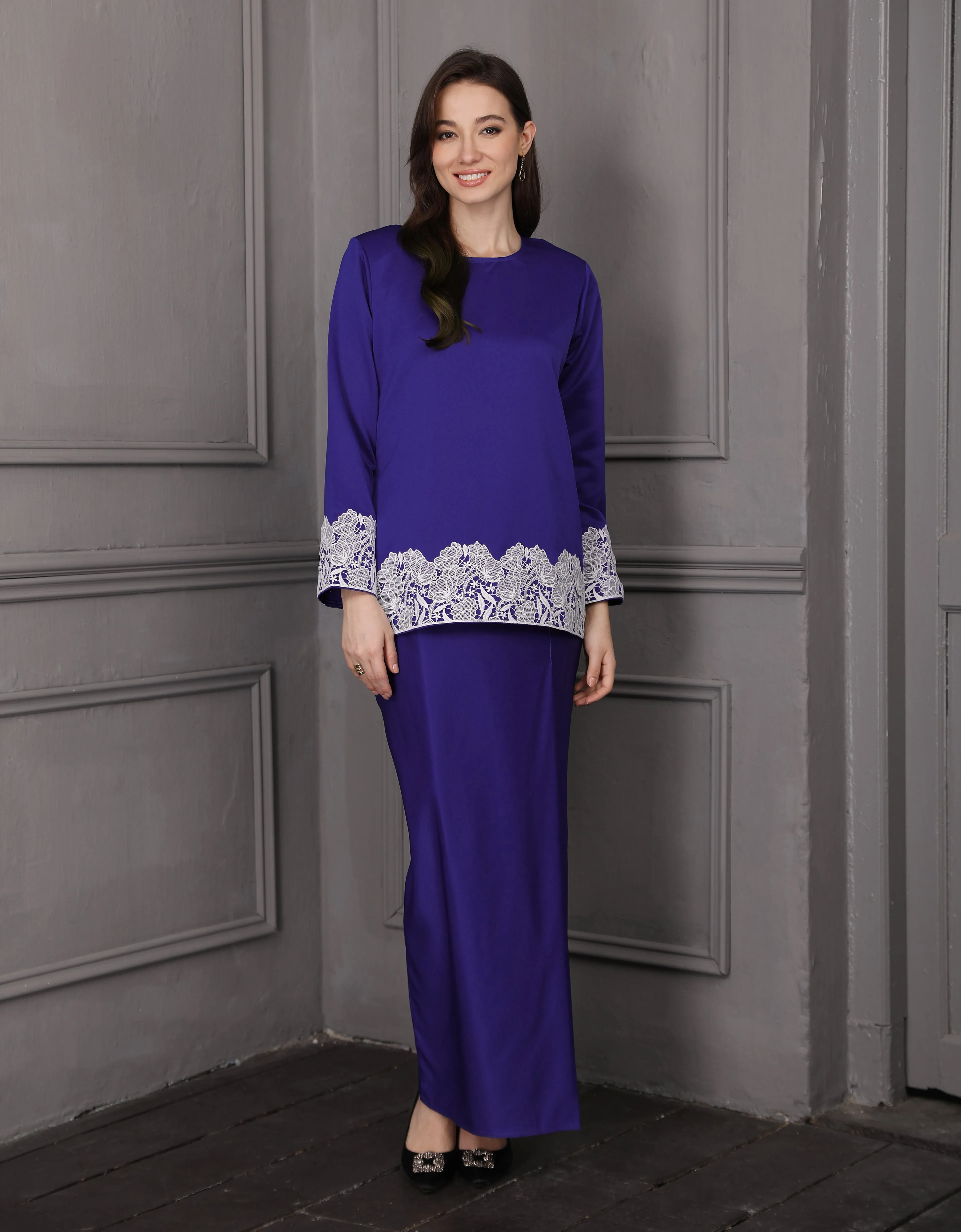 BAJU KURUNG KEDAH JULYA (ROYAL BLUE)