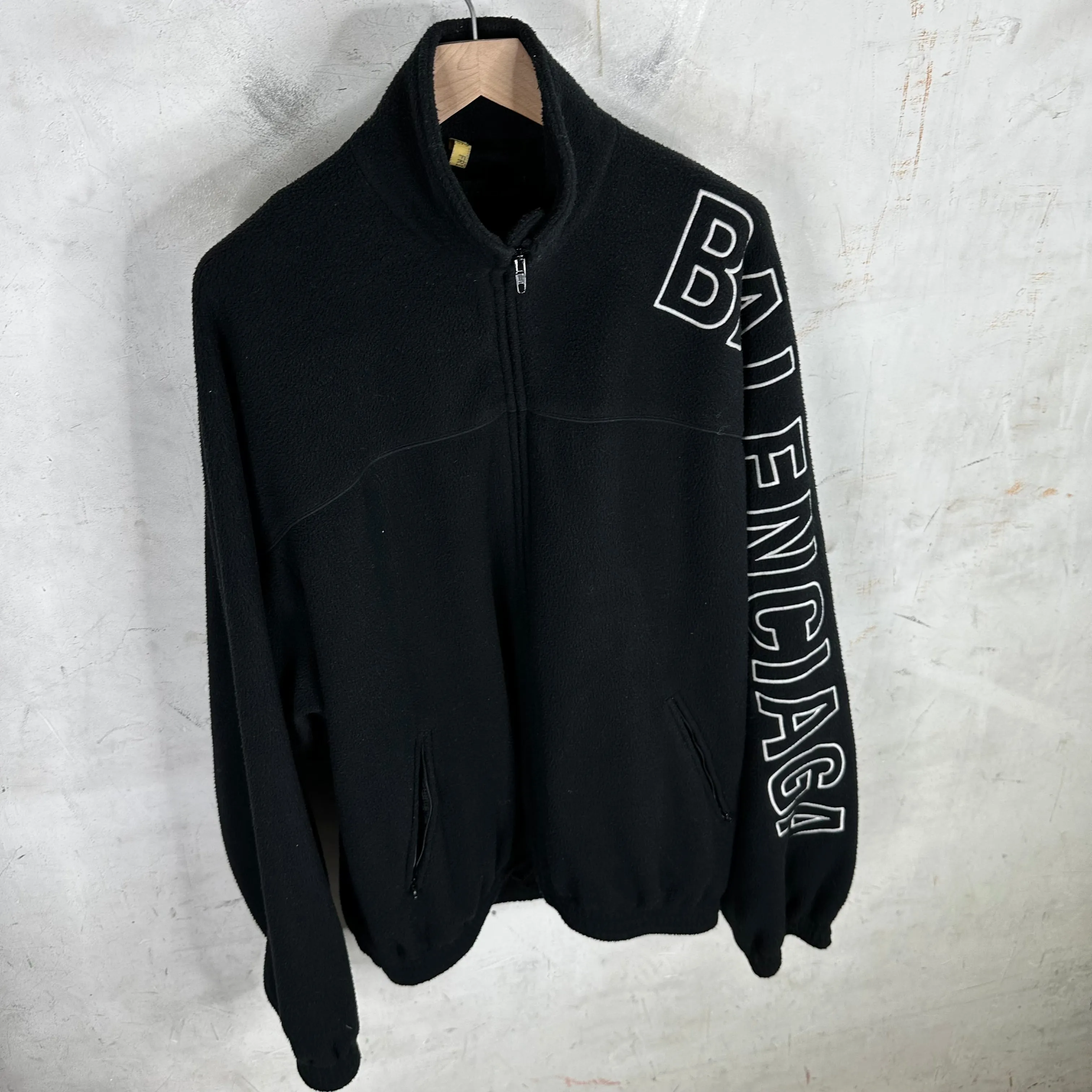 Balenciaga Logo Sleeve Fleece Jacket