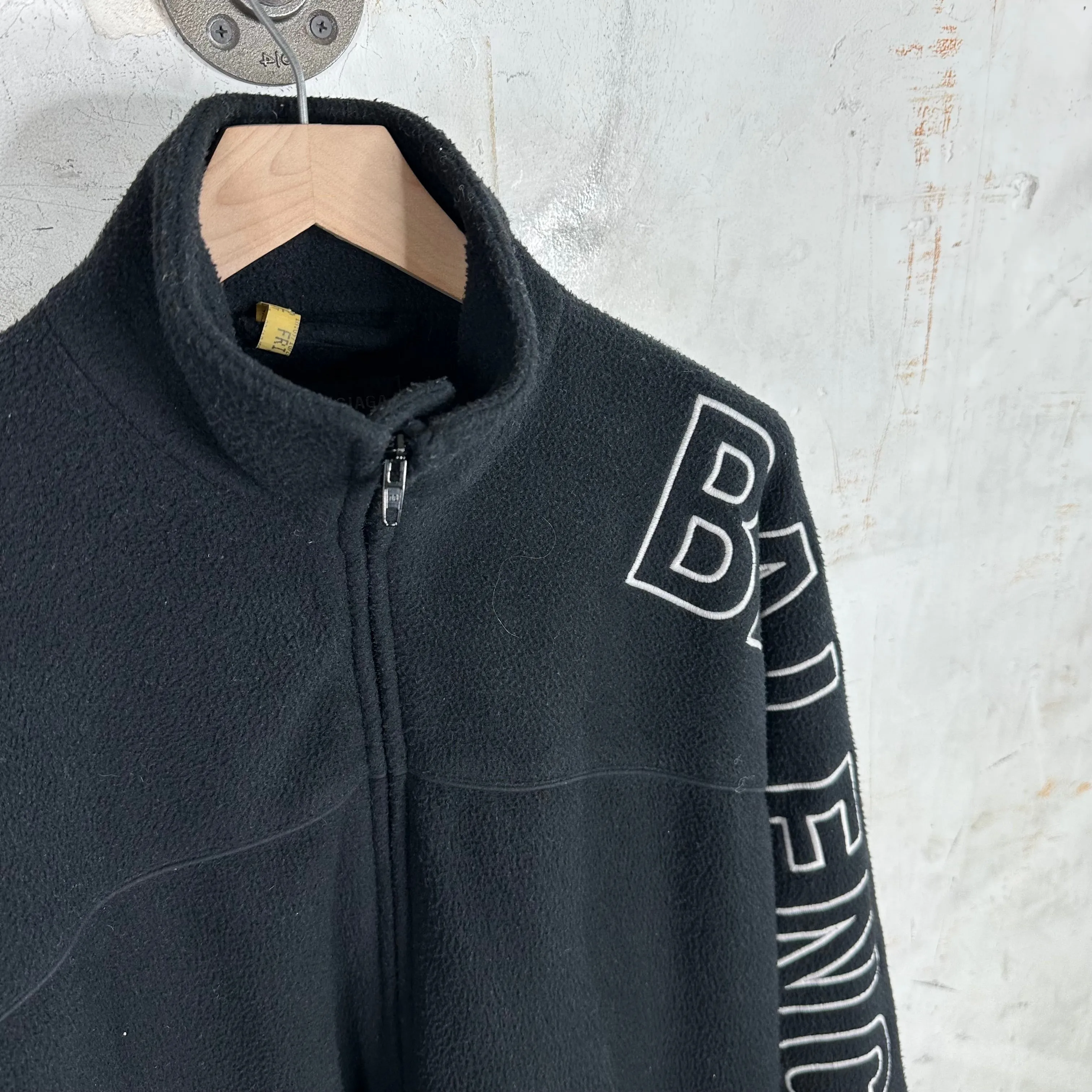 Balenciaga Logo Sleeve Fleece Jacket