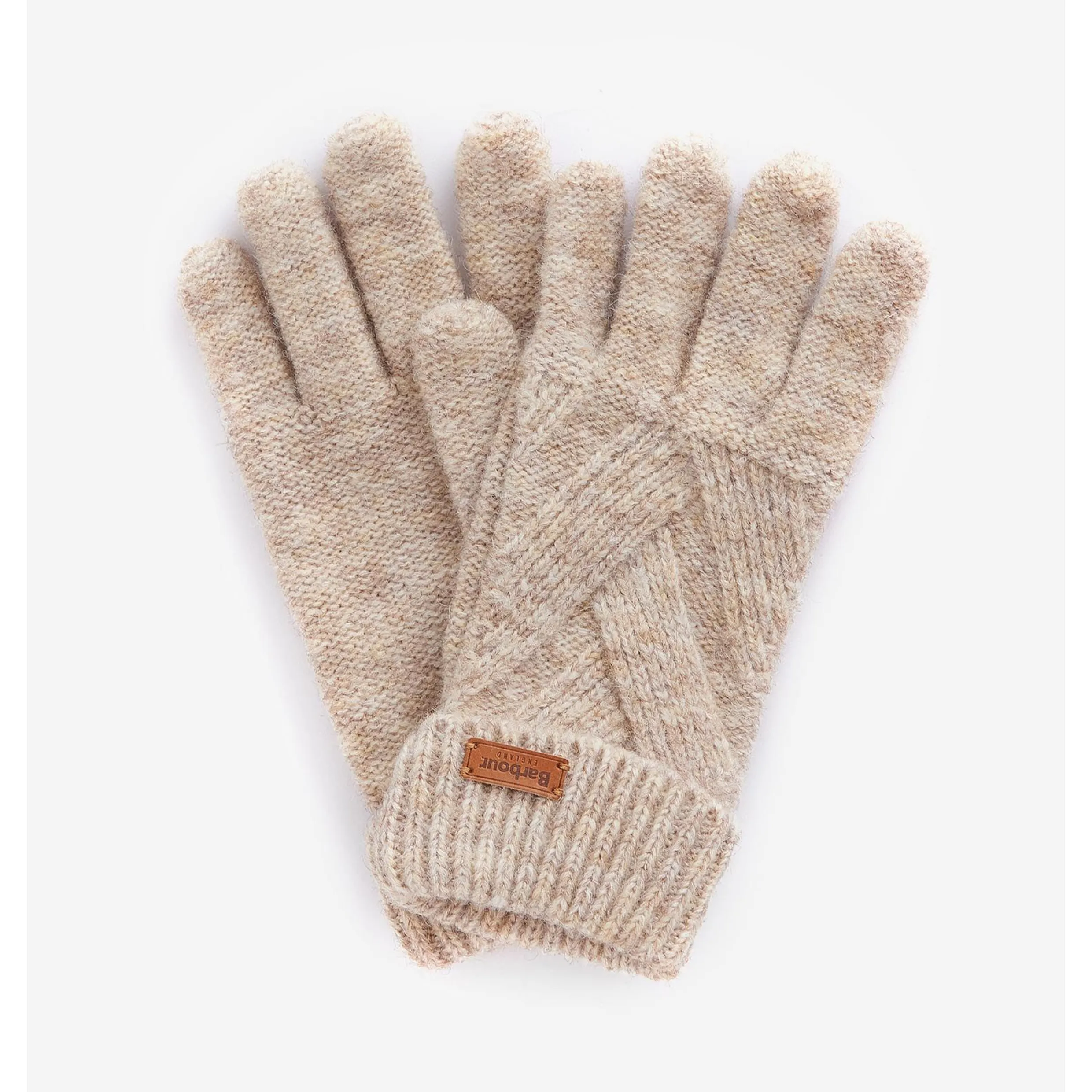 Barbour Dace Cable Glove in Sand Beige 0127