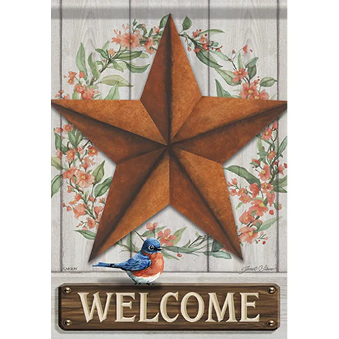 Barnstar & Bluebird Double Sided Garden Flag