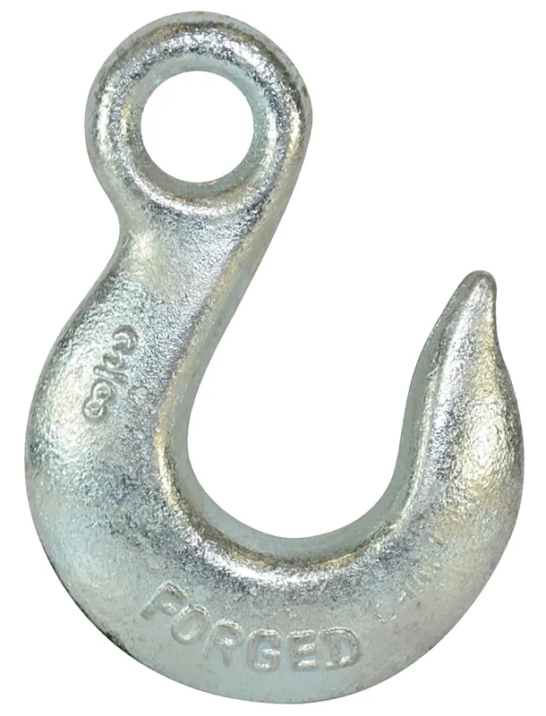 BARON 329-3/8 Eye Slip Hook, 3/8 in, 5400 lb Working Load, 43 Grade, Carbon Steel, Zinc :EA: QUANTITY: 1