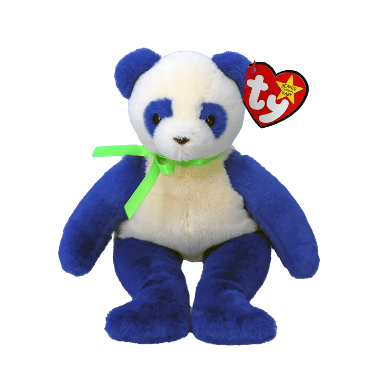 Beanie Babies: Domino Blue and White Panda Regular