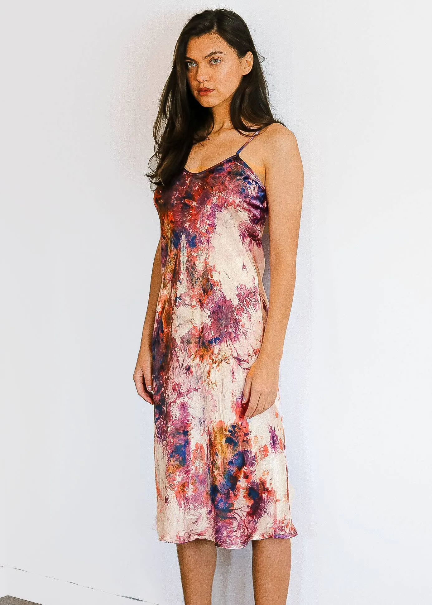 Bias Silk Slip Dress - Agate