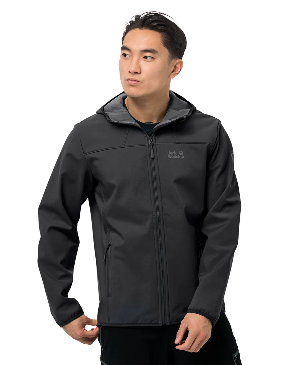 Black - Hooded softshell jacket (OL)