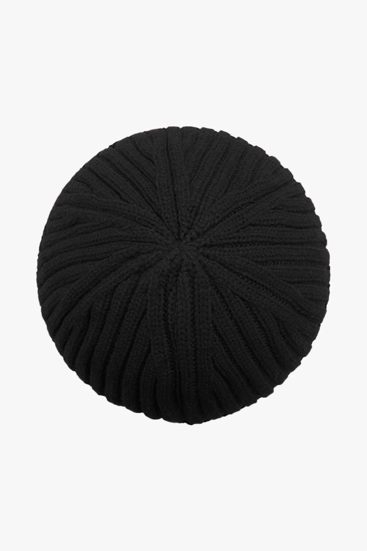 Black Knitted Earflap Beanie - W22 - UBH0001