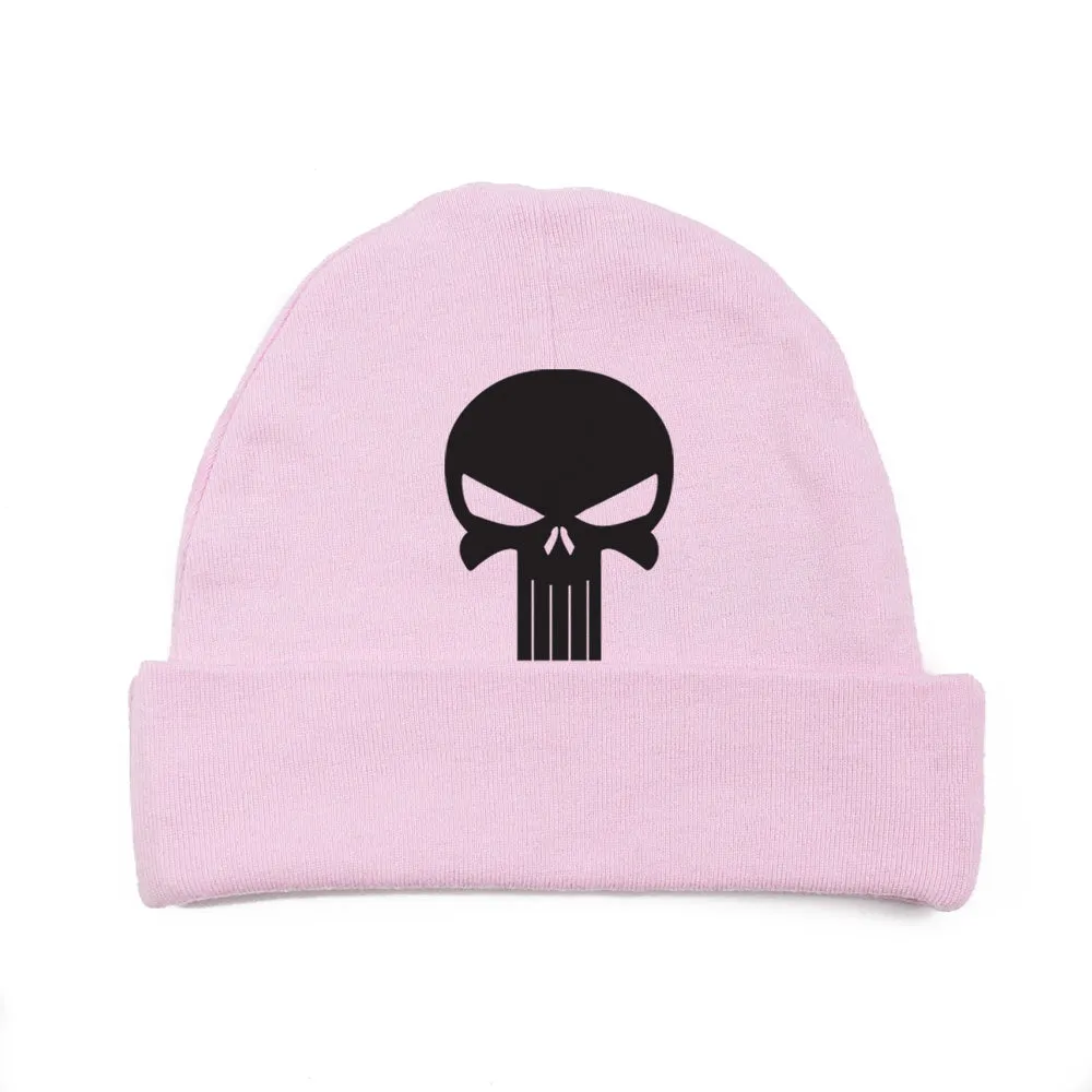 Black Punisher Skull Infant Baby Beanie Cap Winter Hat One Size