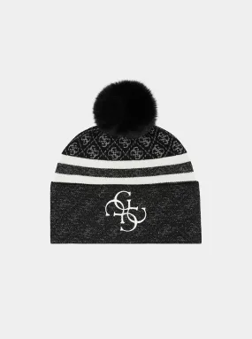 Black White Logo Sabine Beanie