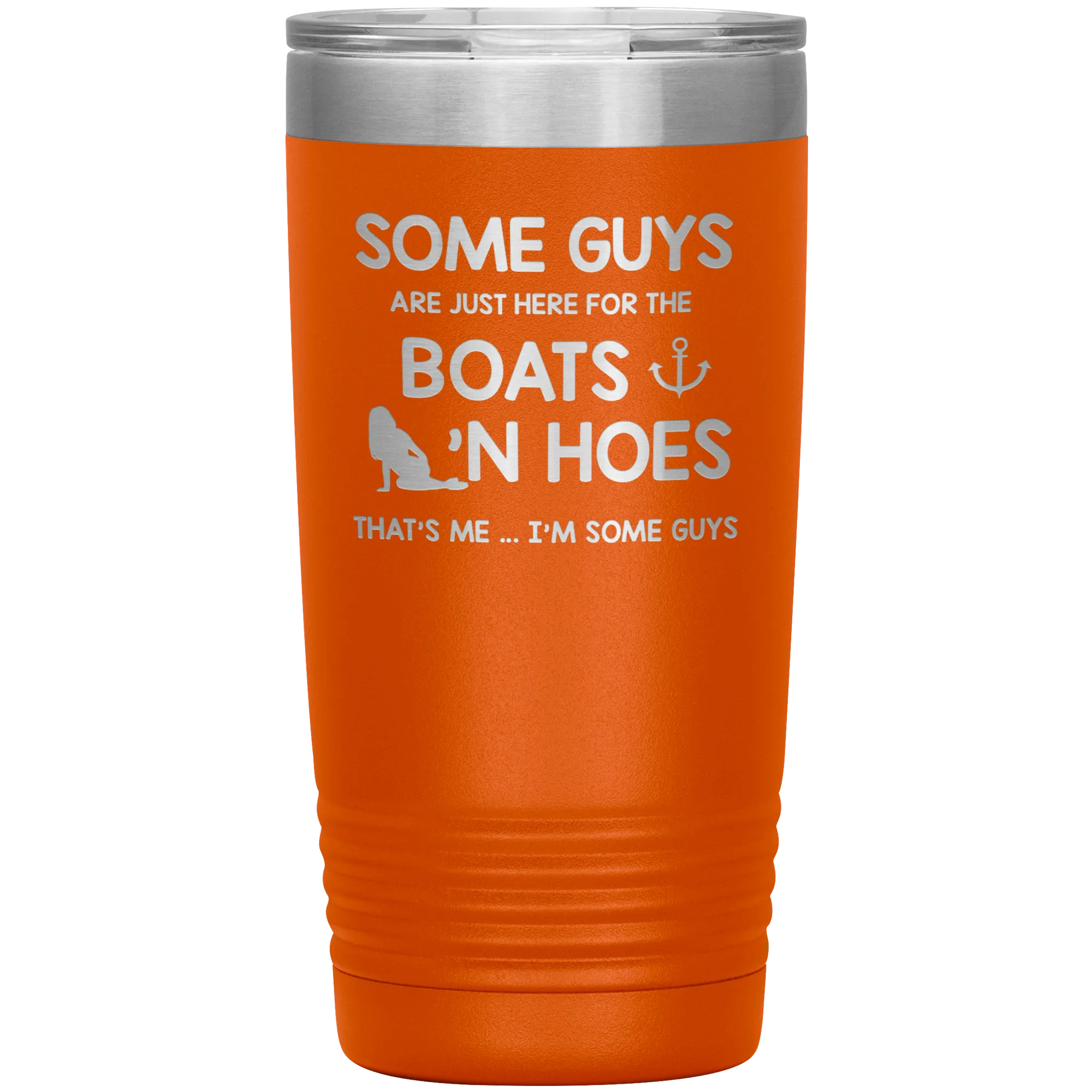 Boats And Hoes Funny Tumbler For Men Laser Engraved 20 ounce