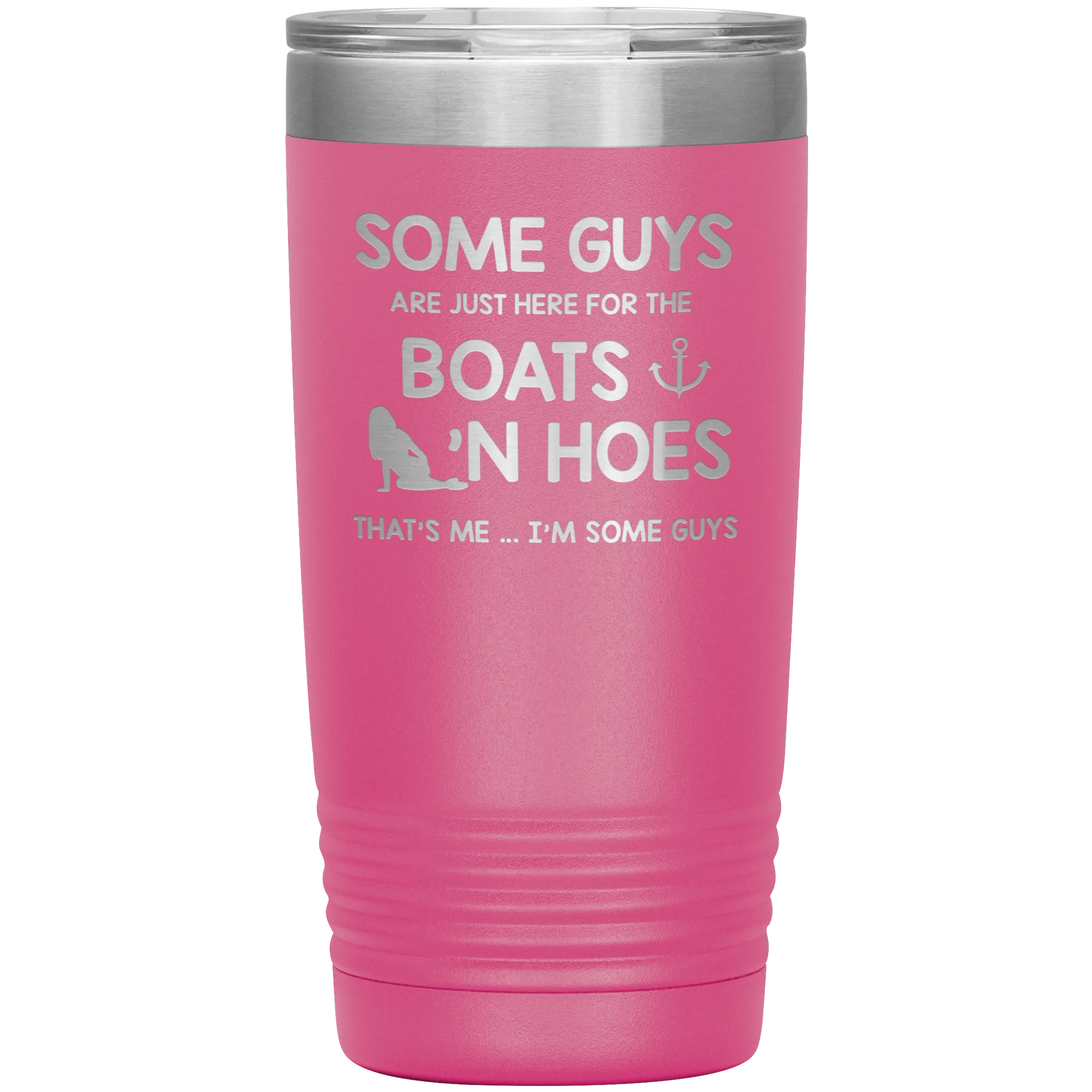 Boats And Hoes Funny Tumbler For Men Laser Engraved 20 ounce