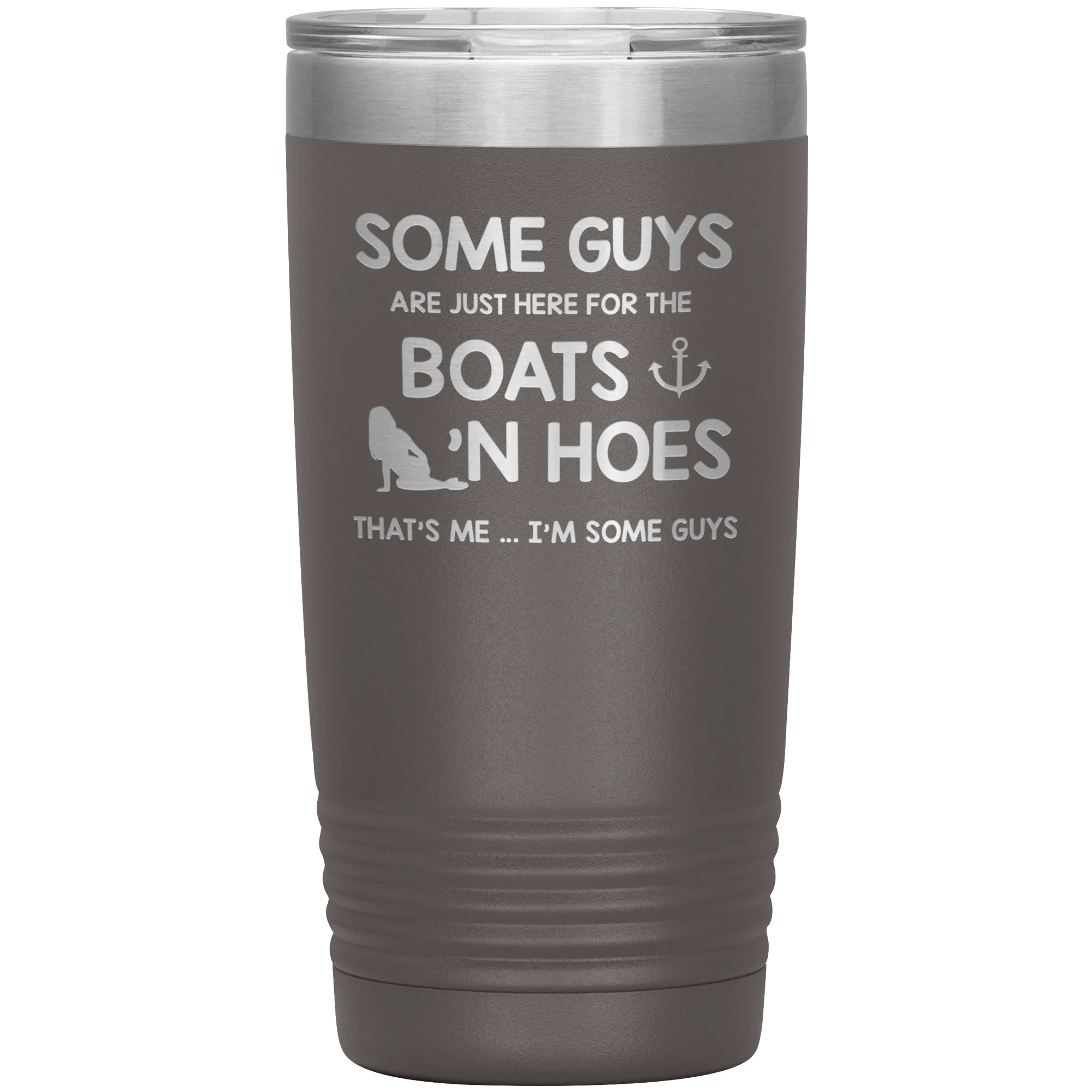 Boats And Hoes Funny Tumbler For Men Laser Engraved 20 ounce