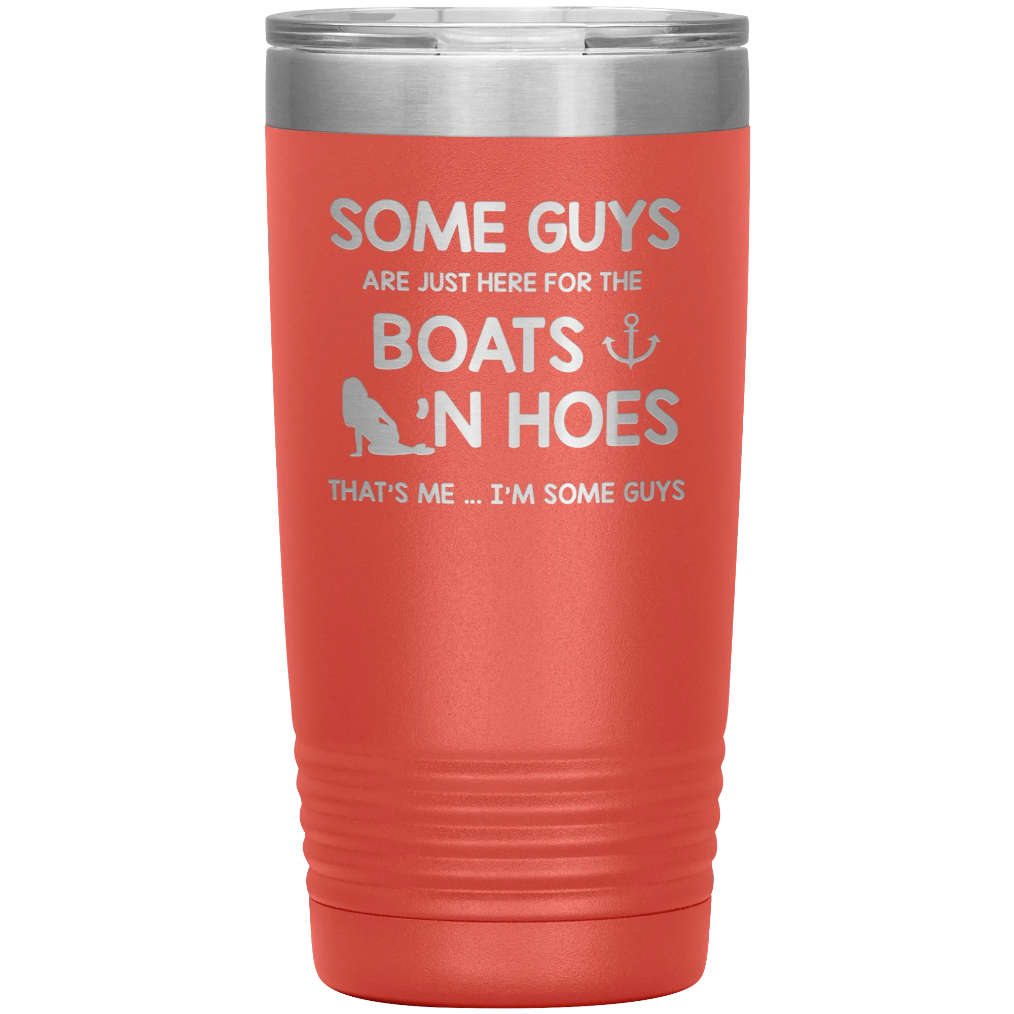 Boats And Hoes Funny Tumbler For Men Laser Engraved 20 ounce