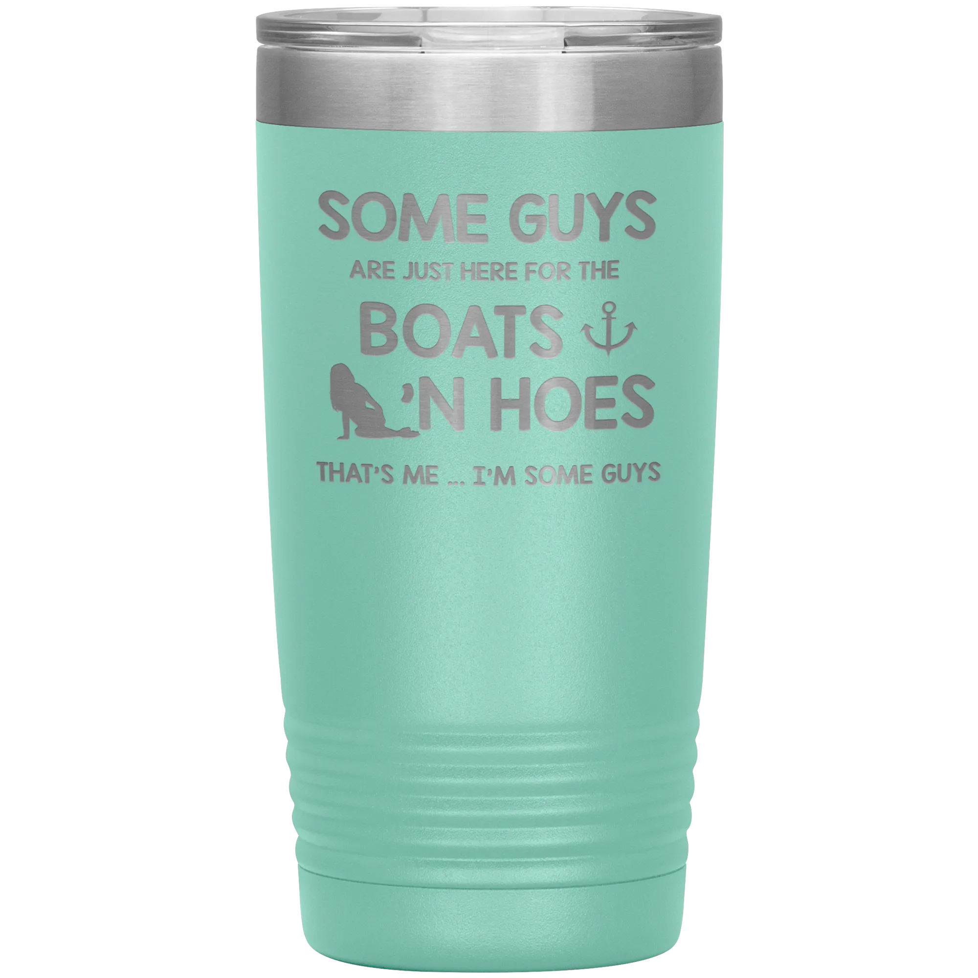 Boats And Hoes Funny Tumbler For Men Laser Engraved 20 ounce