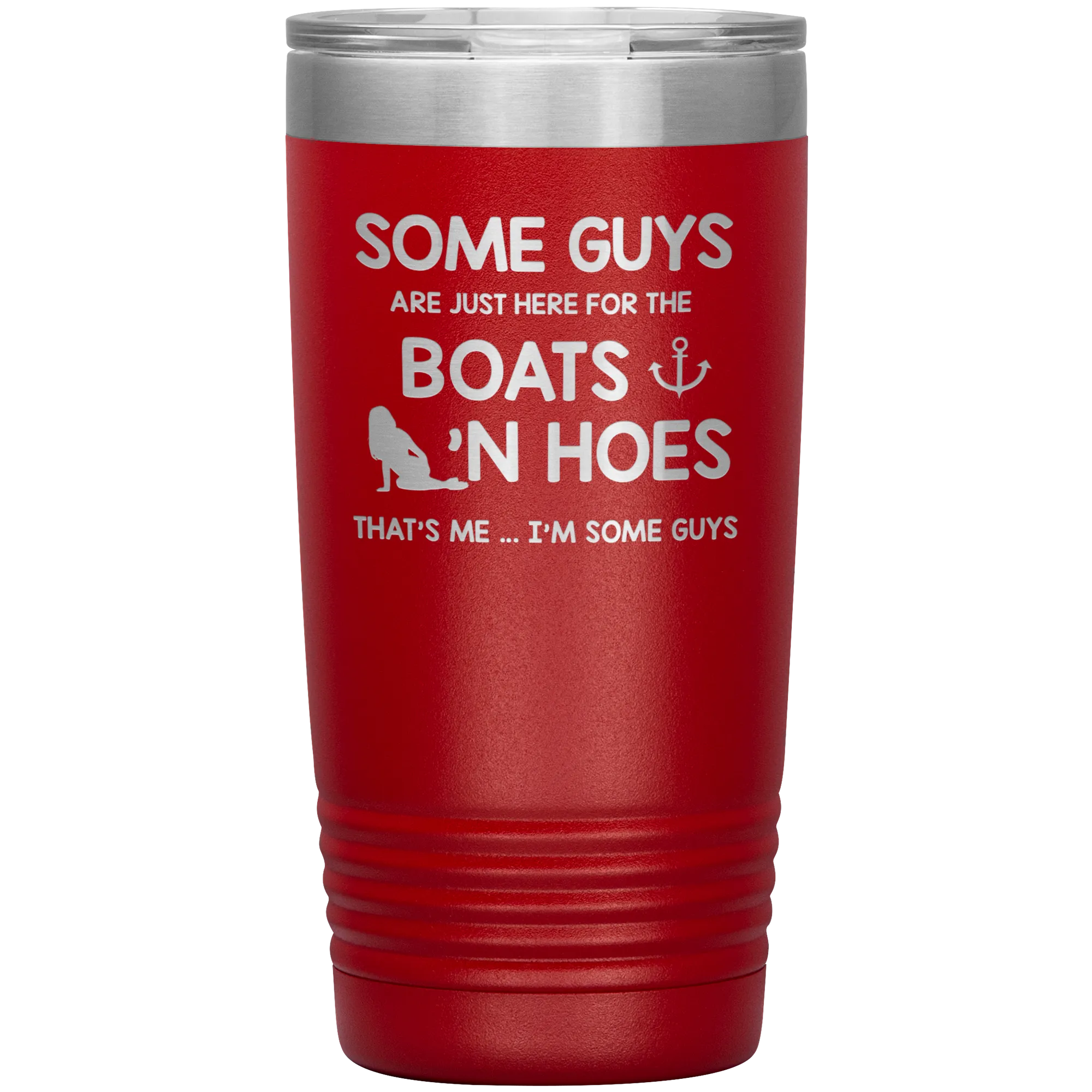 Boats And Hoes Funny Tumbler For Men Laser Engraved 20 ounce