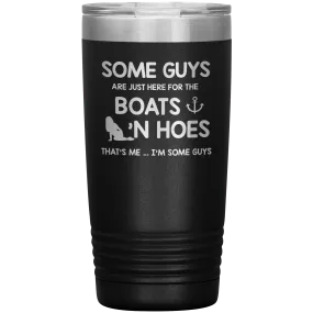 Boats And Hoes Funny Tumbler For Men Laser Engraved 20 ounce