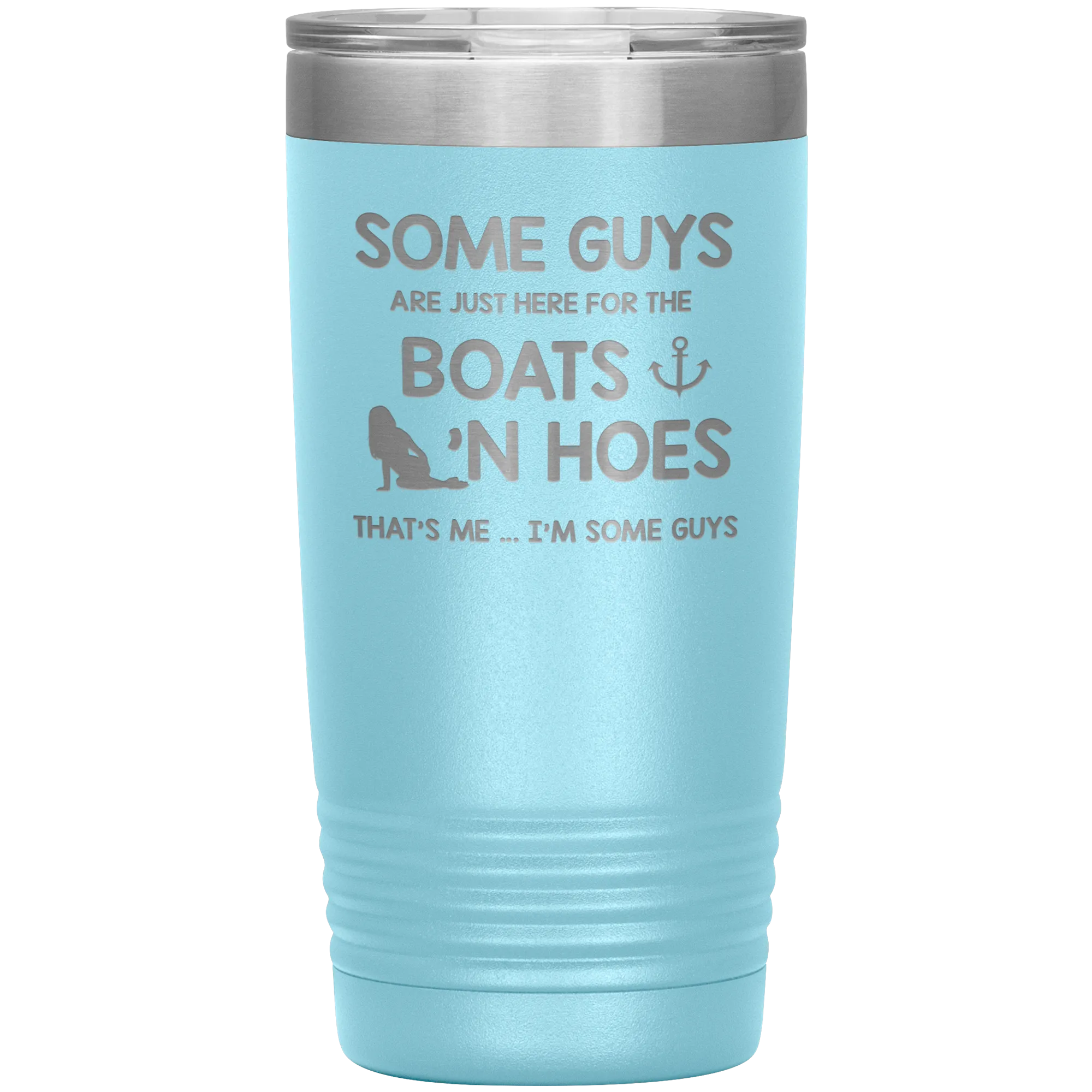 Boats And Hoes Funny Tumbler For Men Laser Engraved 20 ounce