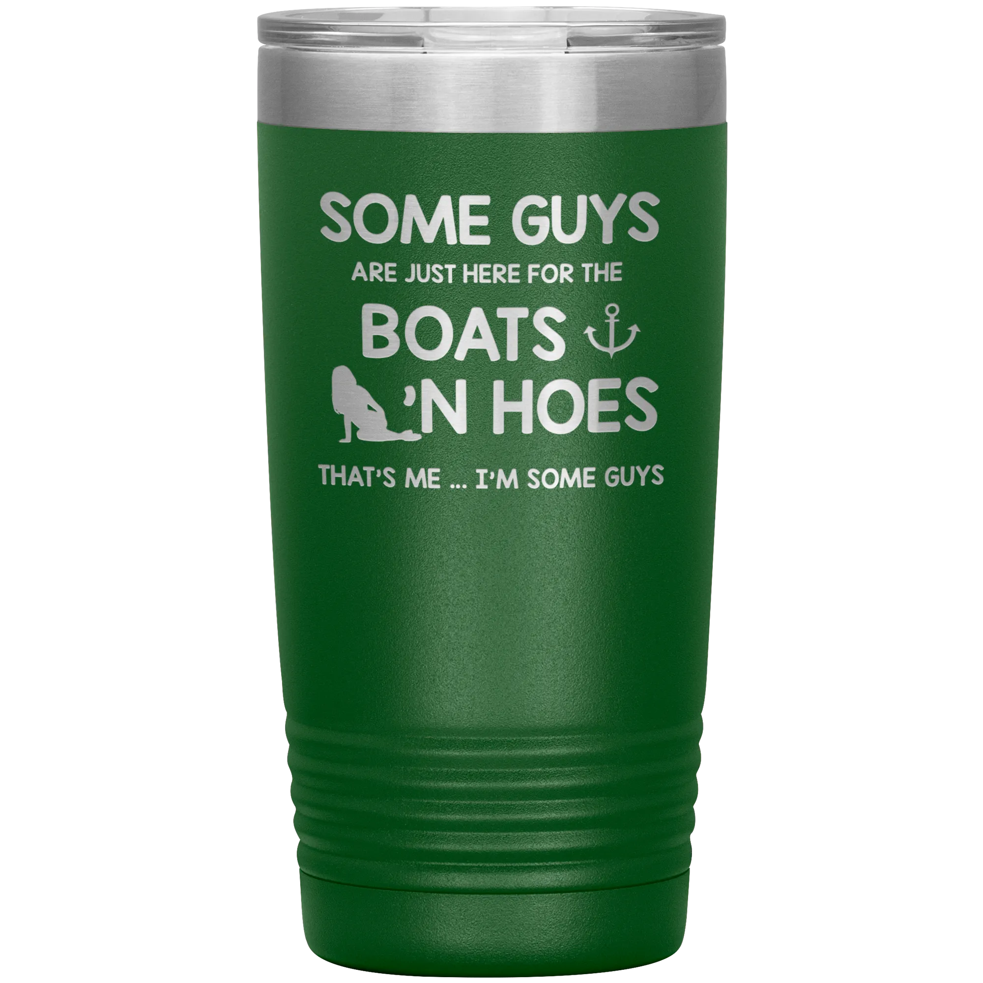 Boats And Hoes Funny Tumbler For Men Laser Engraved 20 ounce