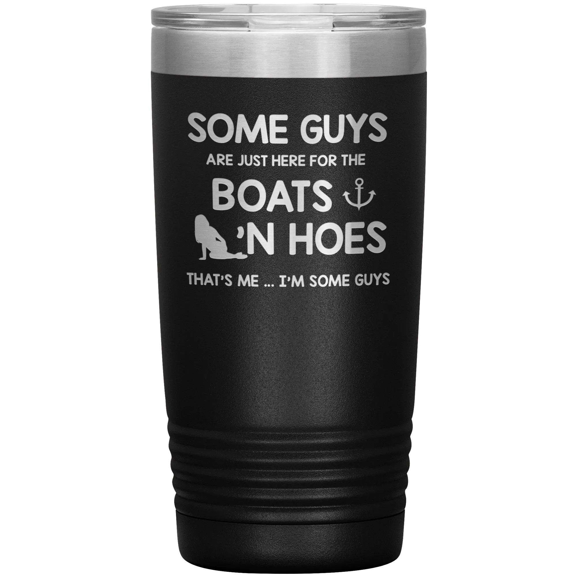 Boats And Hoes Funny Tumbler For Men Laser Engraved 20 ounce