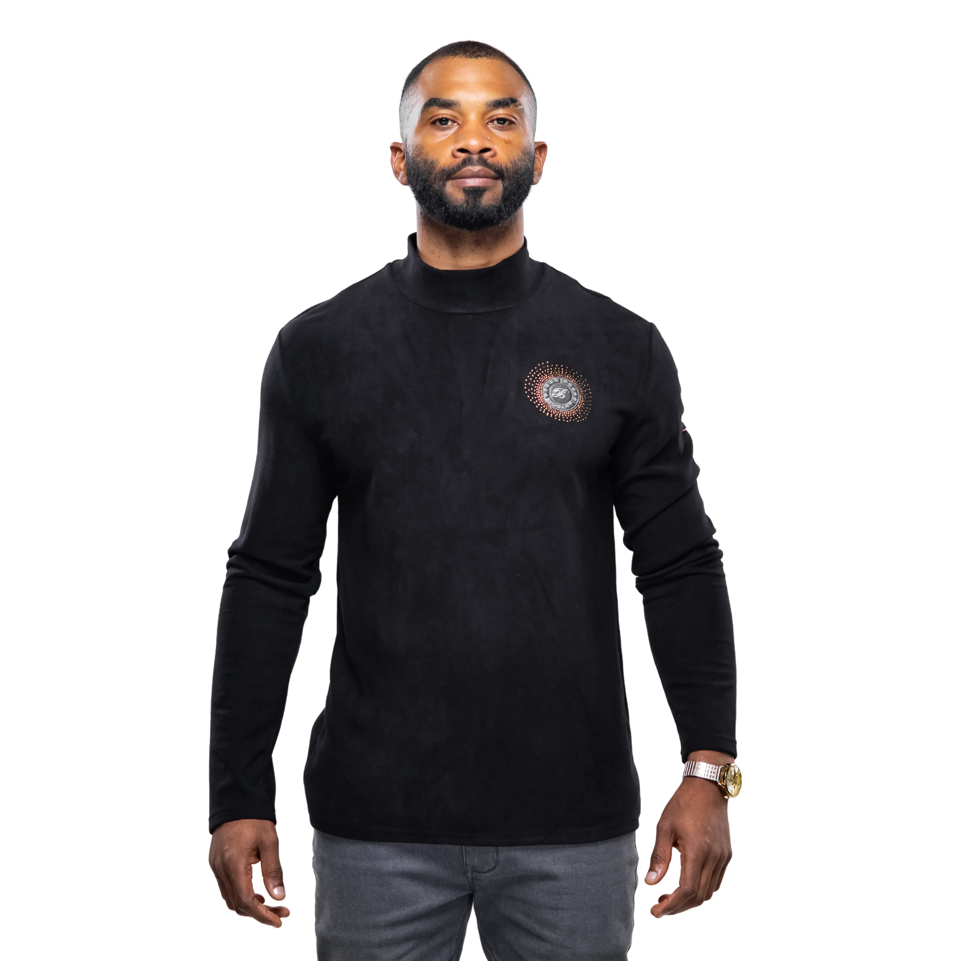 Bogart Man Premium Collection Luxe Funnel Neck Long Sleeve T-Shirt