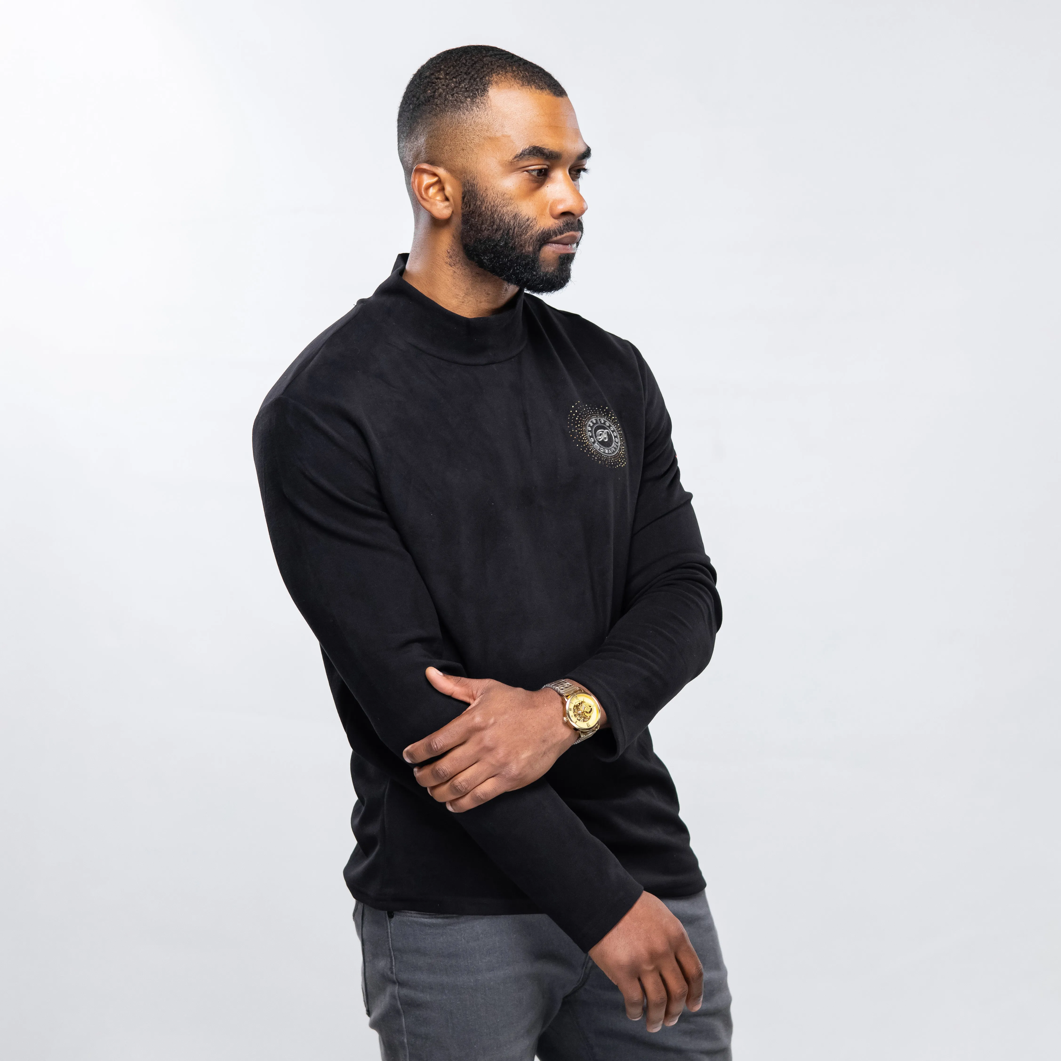 Bogart Man Premium Collection Luxe Funnel Neck Long Sleeve T-Shirt