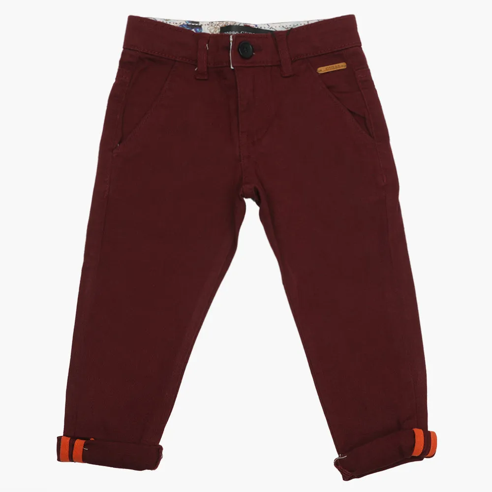 Boys Chino Pant - Maroon