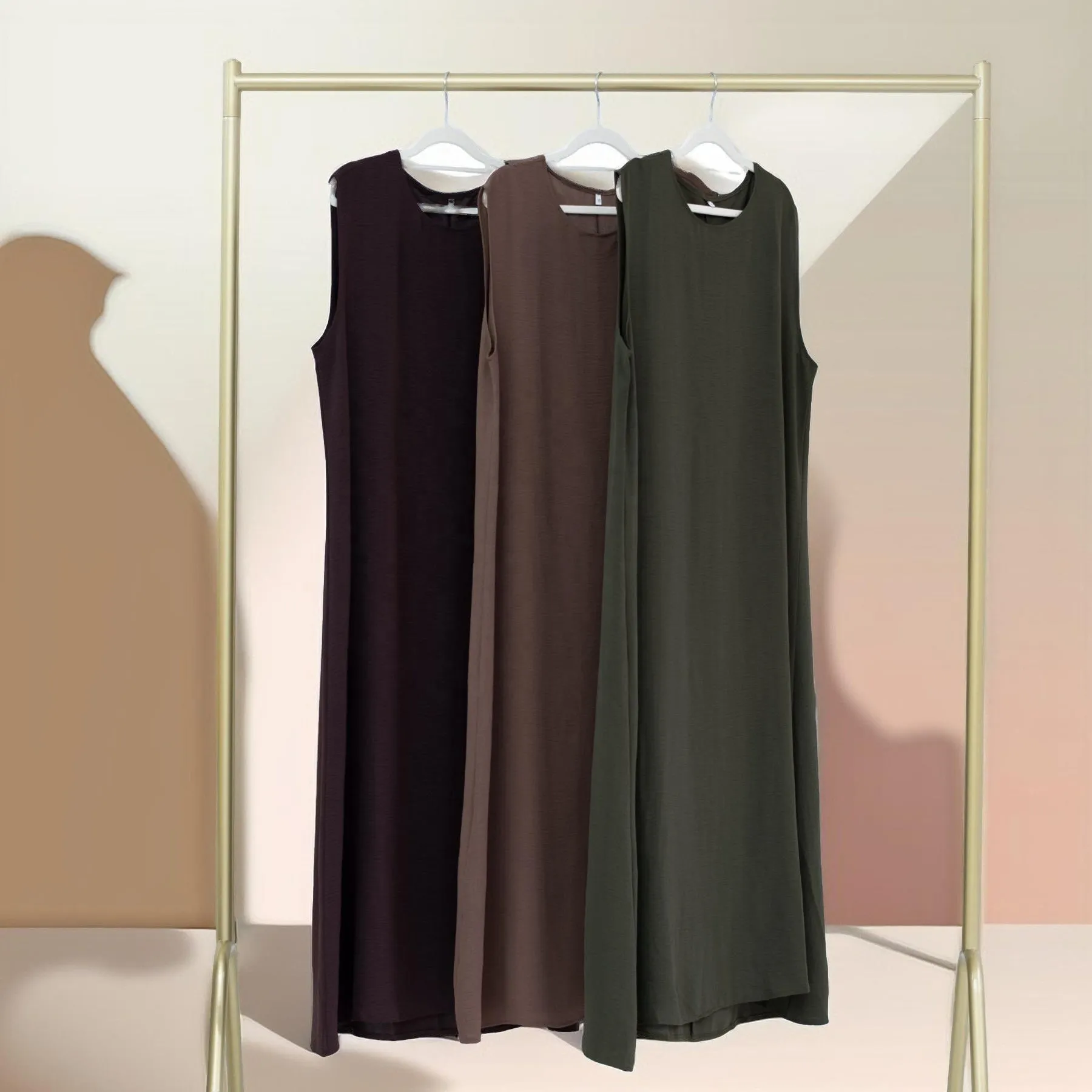 Breathable Underslip Dress for Abayas