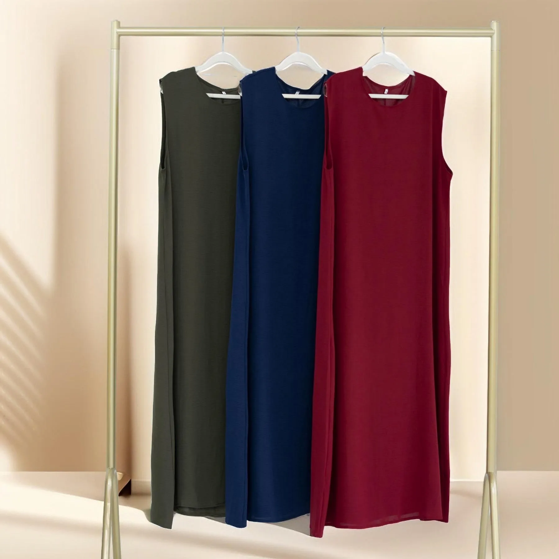 Breathable Underslip Dress for Abayas