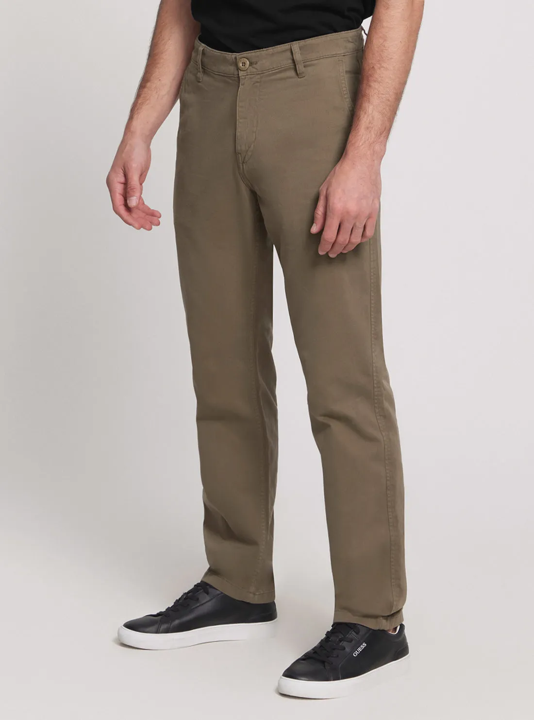 Brown Mid-Rise Angels Chino Pants