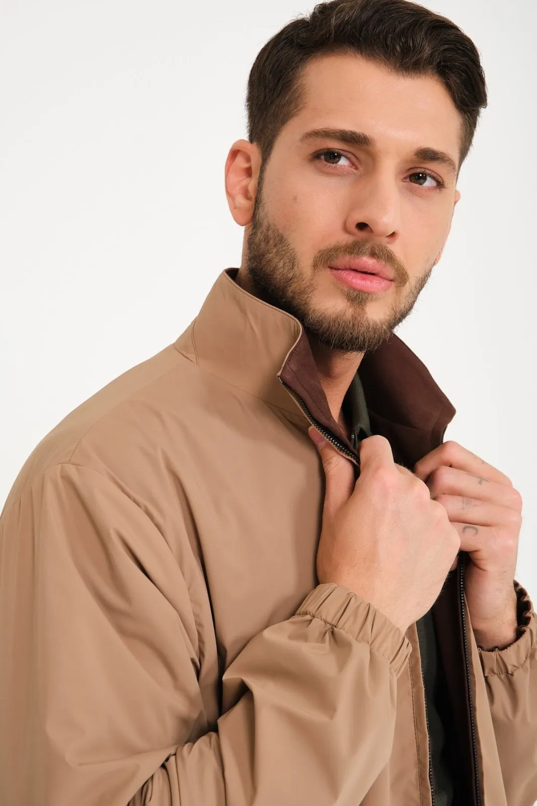 Camel Double Face Waterproof Jacket