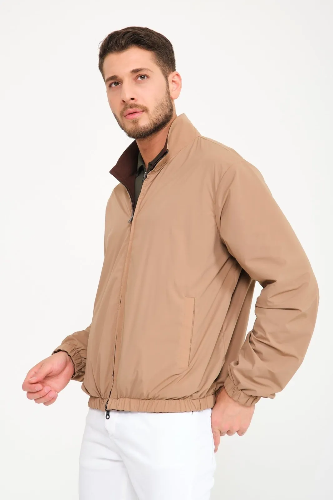 Camel Double Face Waterproof Jacket