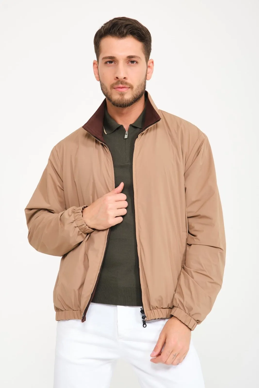 Camel Double Face Waterproof Jacket